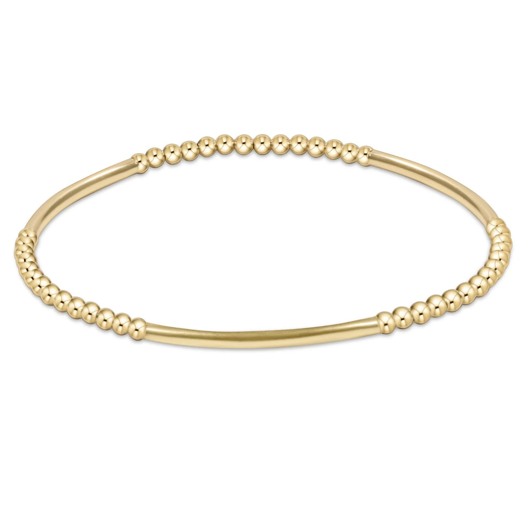enewton Bliss Bar Pattern Gold 2.5mm Bracelet