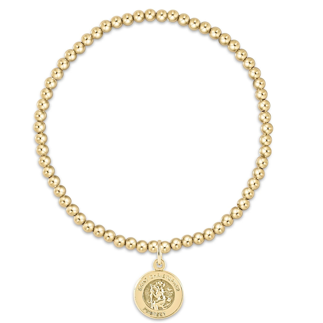 enewton Classic Gold 3mm Bracelet - Protection Gold Disc