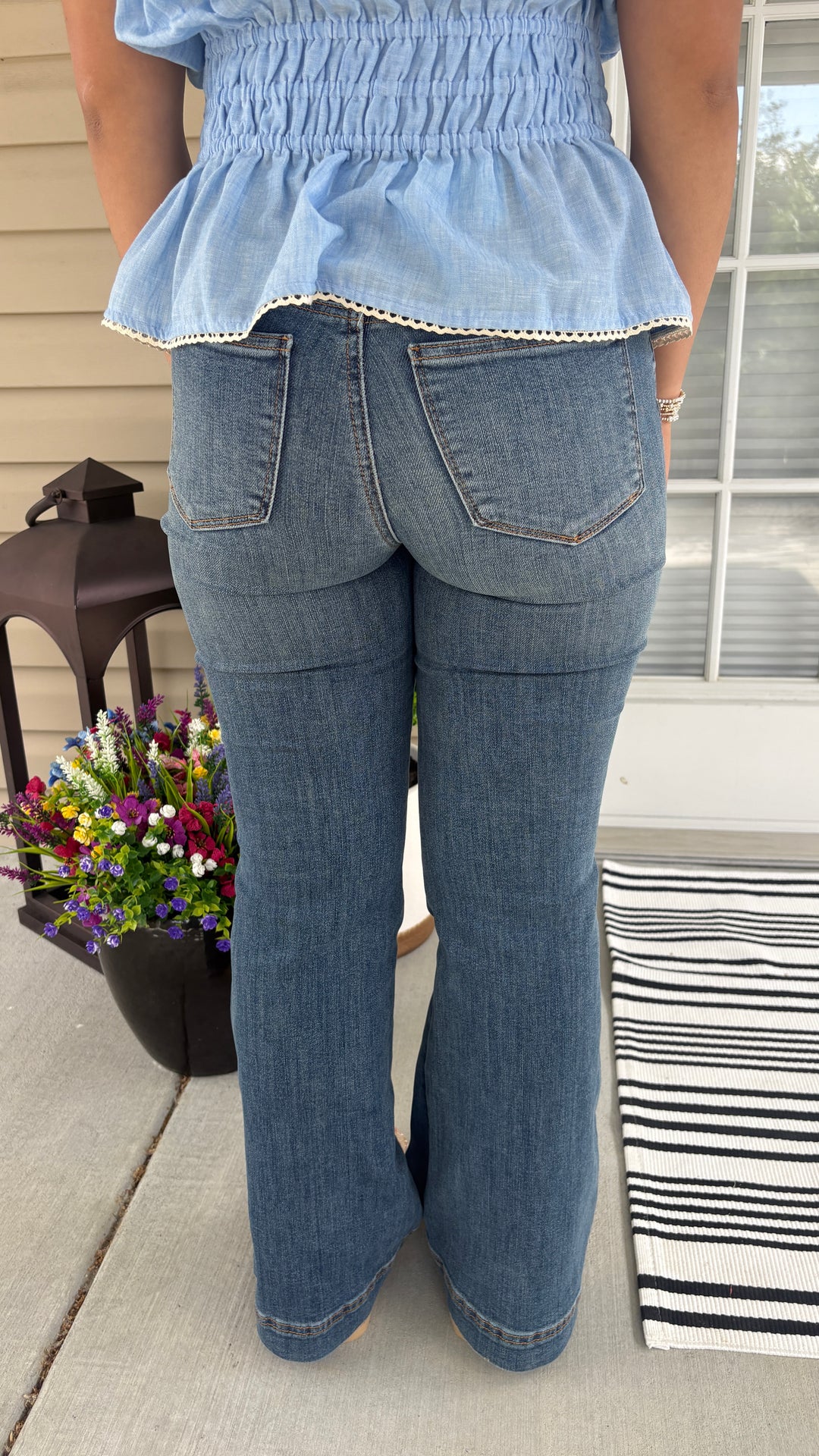 Judy Blue Good Day HW TC Petite Double Button Flare