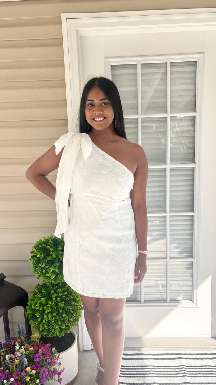 Mercy One Shoulder Bow Dress