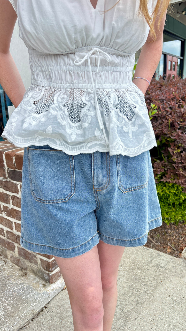 Think About You All The Time Denim Shorts