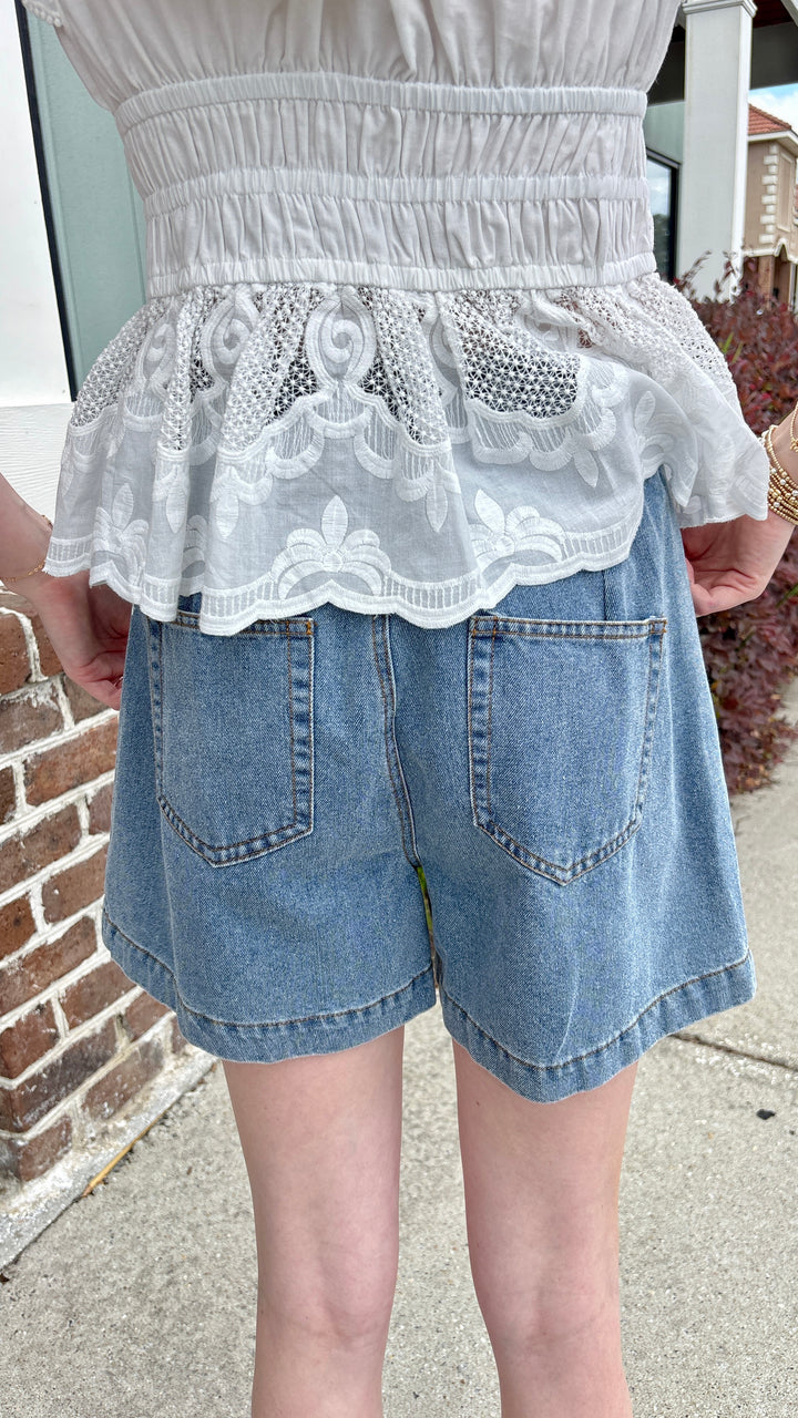 Think About You All The Time Denim Shorts