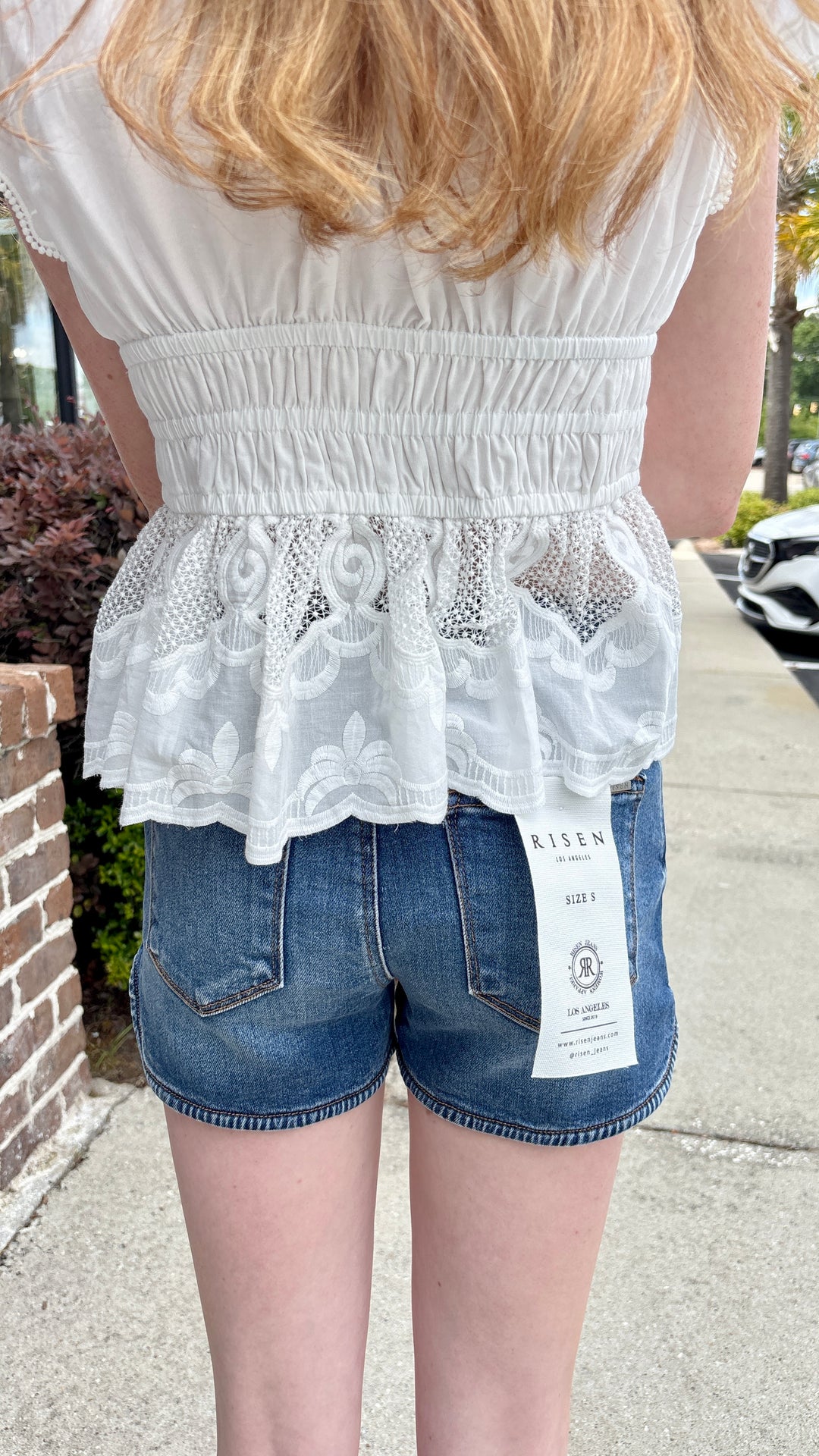Risen Cabana Chic HR Round Hem Shorts