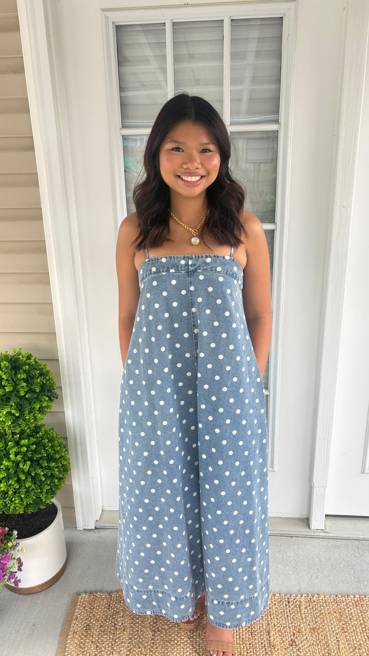 Denim And Dots Midi