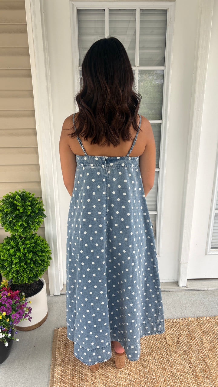 Denim And Dots Midi