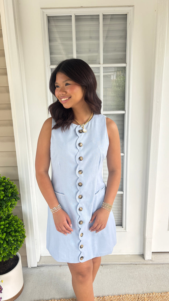 Scallop Edge Dress