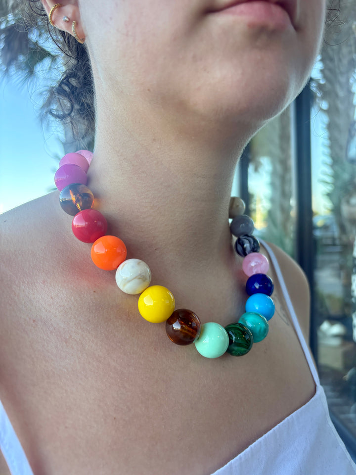 Vibrant Beaded Statement Necklace