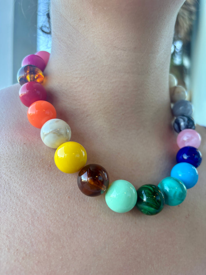 Vibrant Beaded Statement Necklace