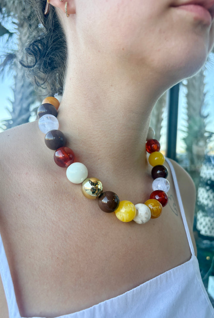 Vibrant Beaded Statement Necklace