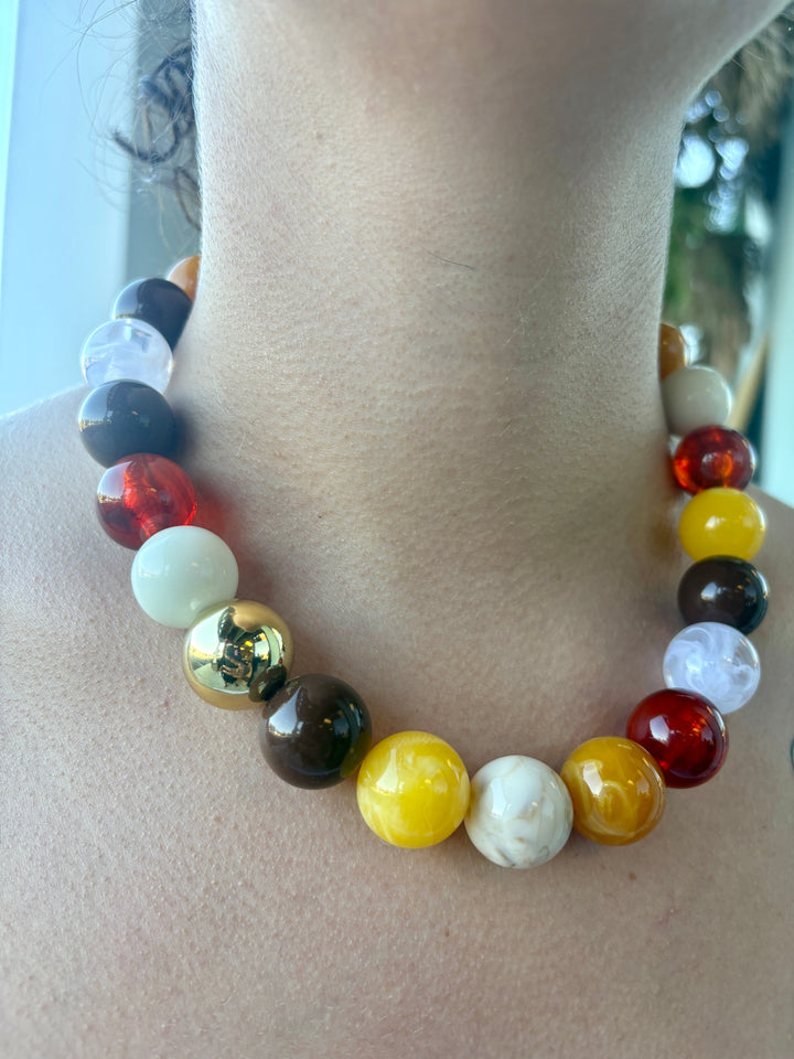 Vibrant Beaded Statement Necklace