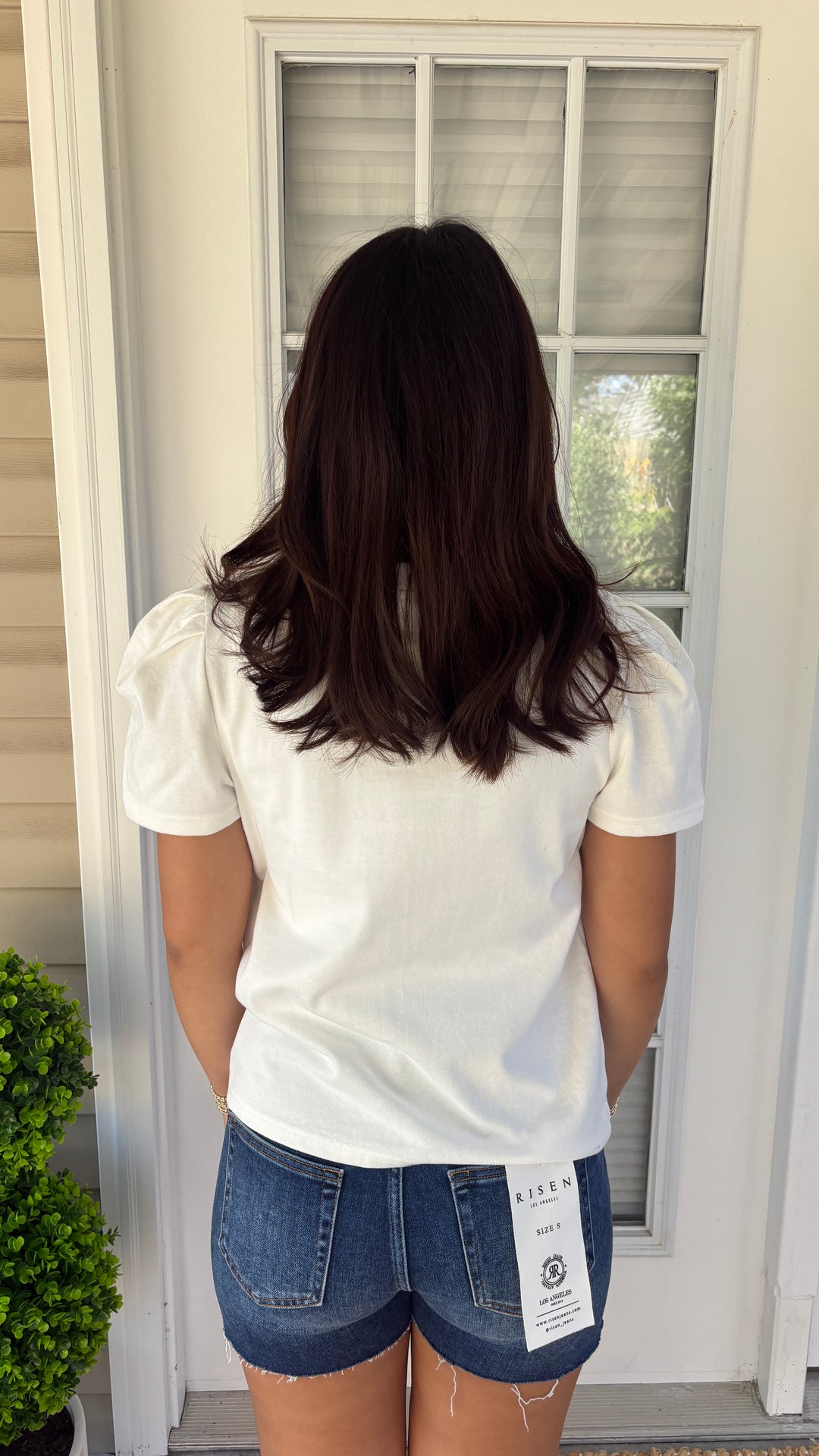 Mary Square Pleat Sleeve Tee Larissa