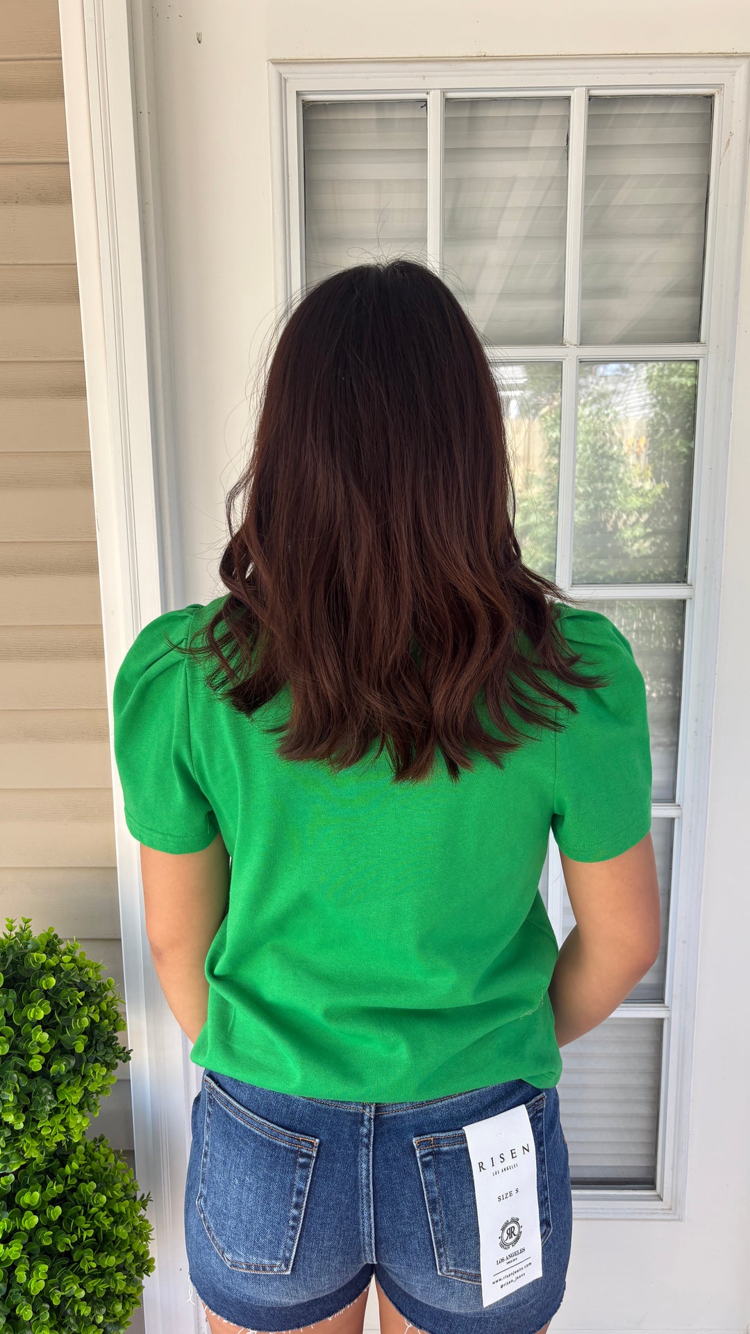 Mary Square Pleat Sleeve Tee Larissa
