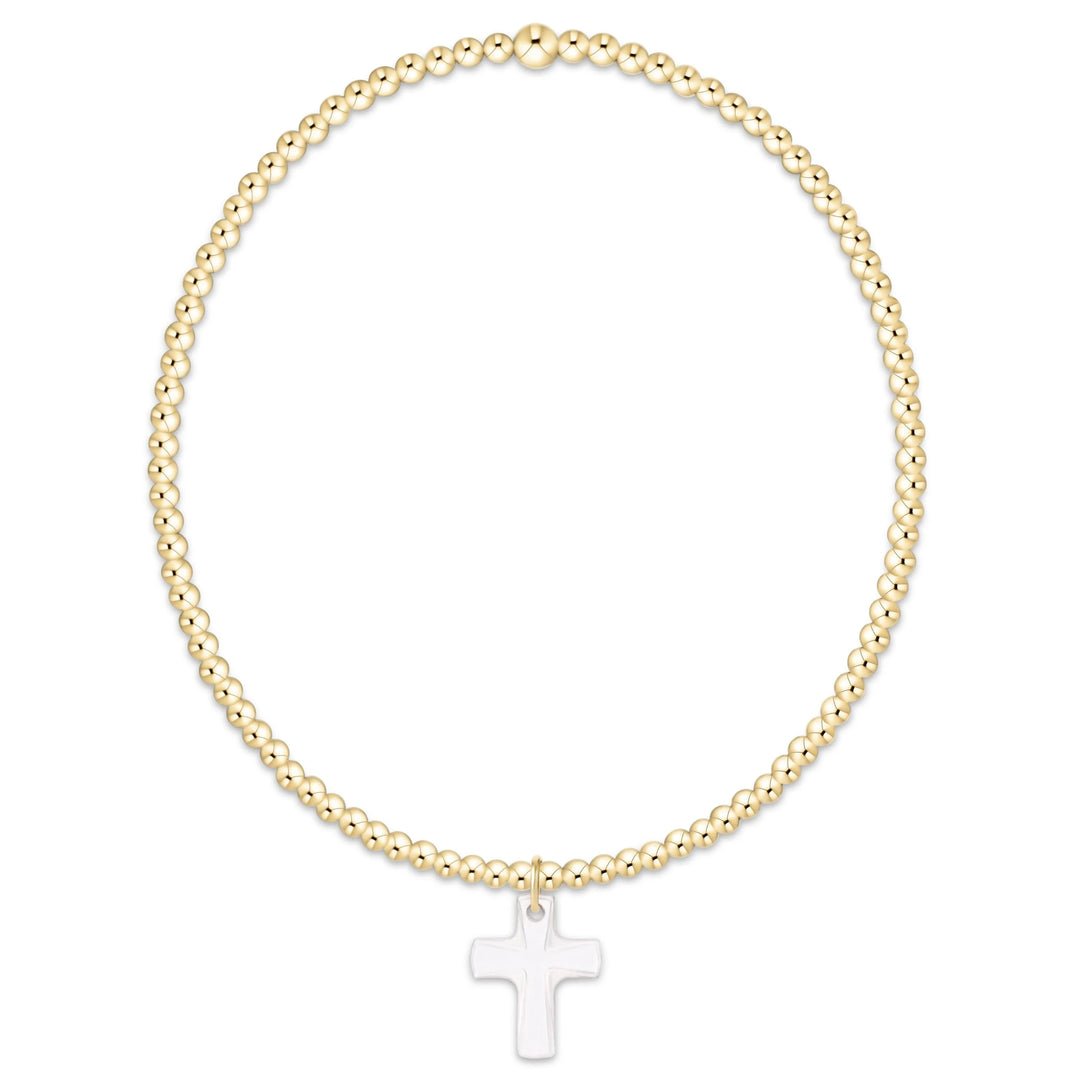 enewton Classic Gold 2mm Bracelet - Blessed Crystal Charm