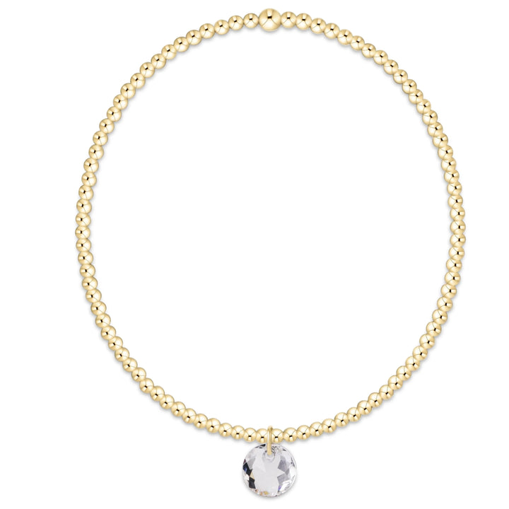 enewton Classic Gold 2mm Bracelet - Reflection Small Charm