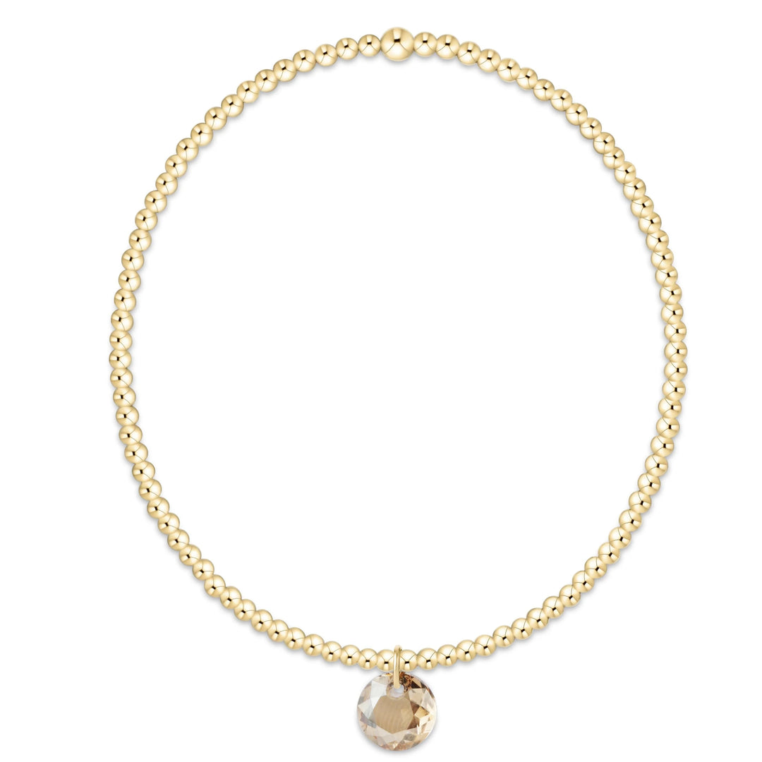 enewton Classic Gold 2mm Bracelet - Reflection Small Charm