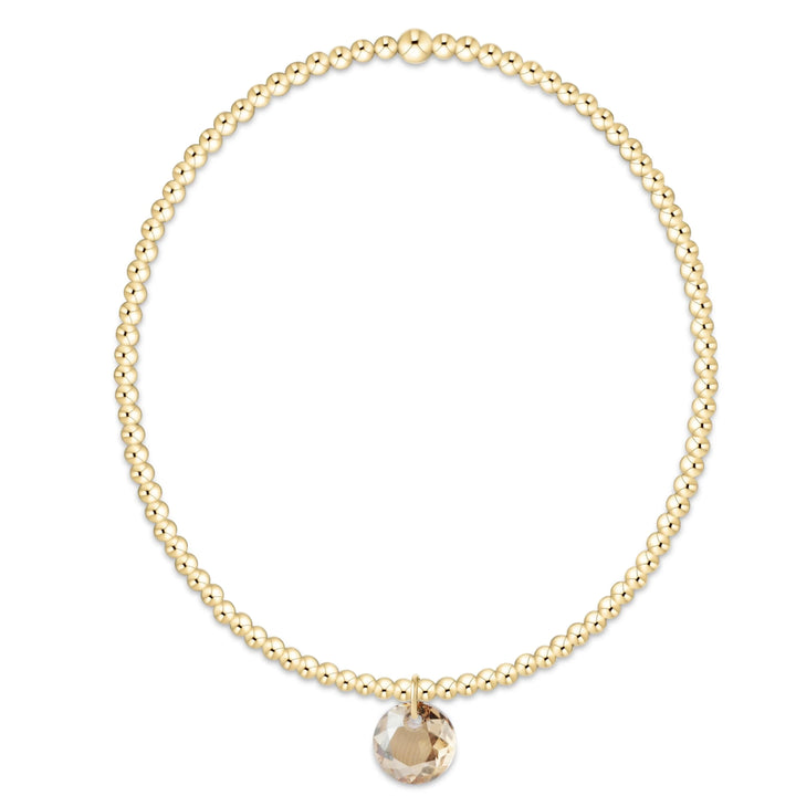 enewton Classic Gold 2mm Bracelet - Reflection Small Charm