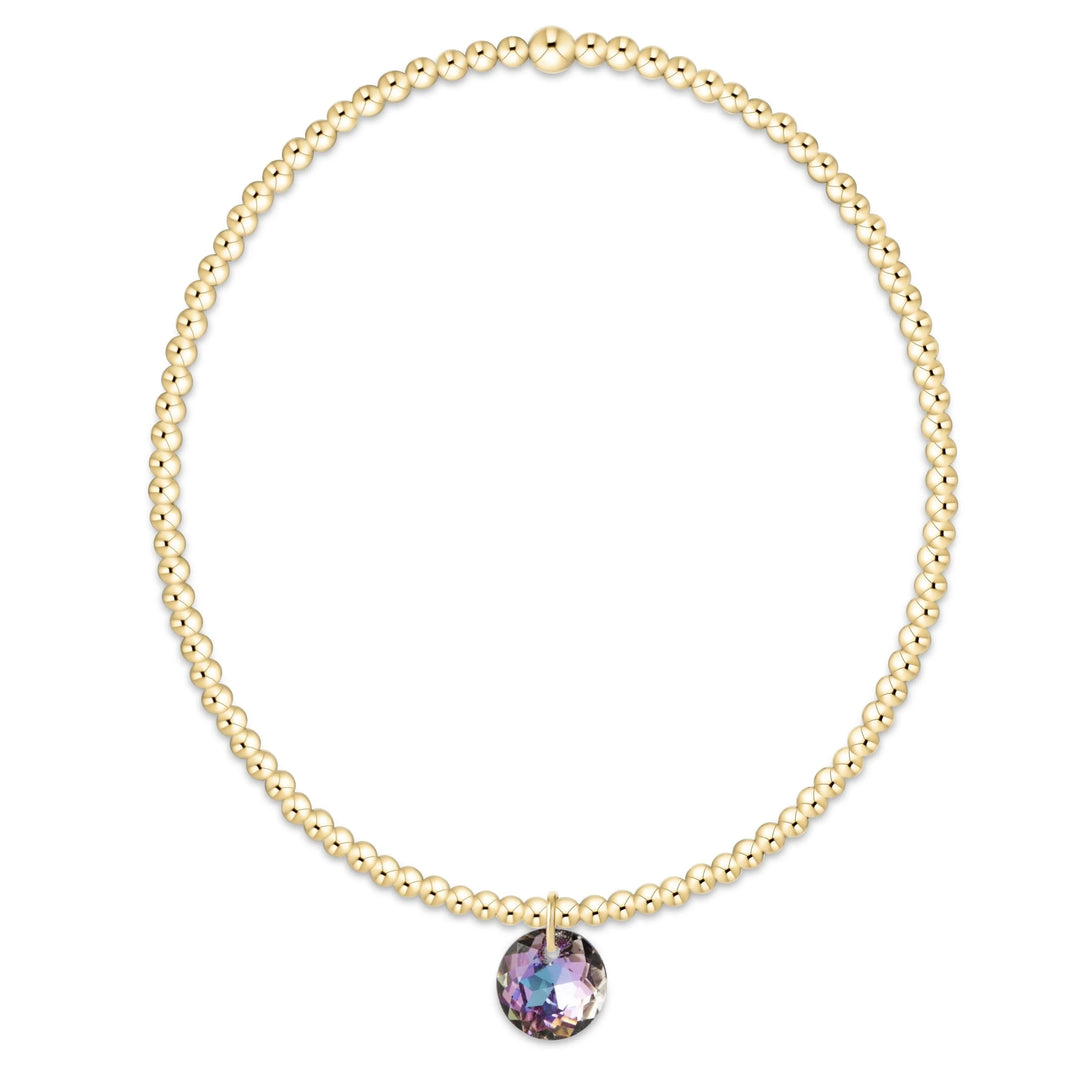 enewton Classic Gold 2mm Bracelet - Reflection Small Charm