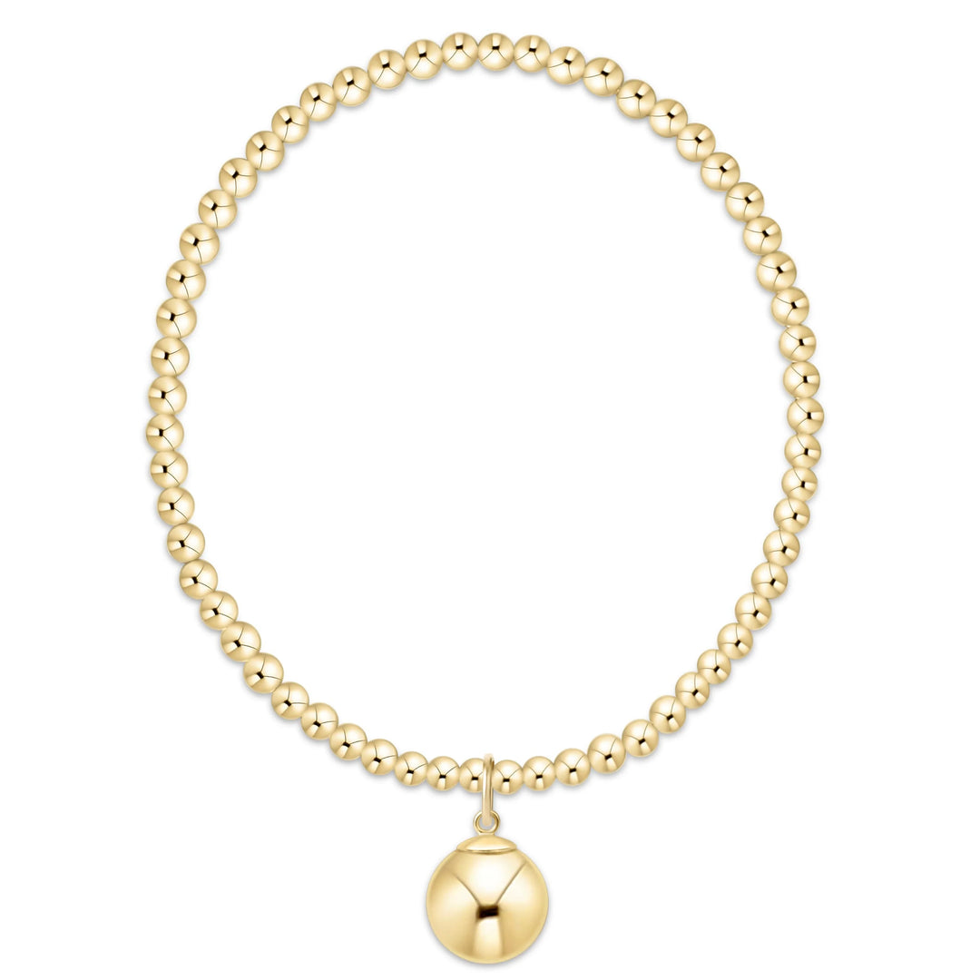 enewton Extends Classic Gold 3mm Bracelet - Classic Gold 10mm Charm