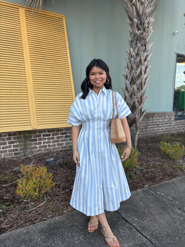 Everyday Routine Striped Midi