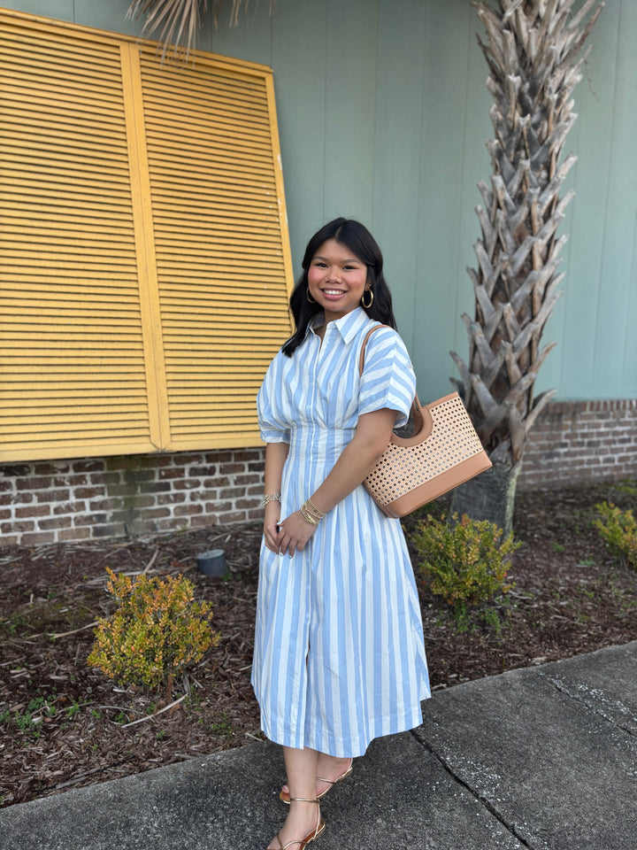 Everyday Routine Striped Midi