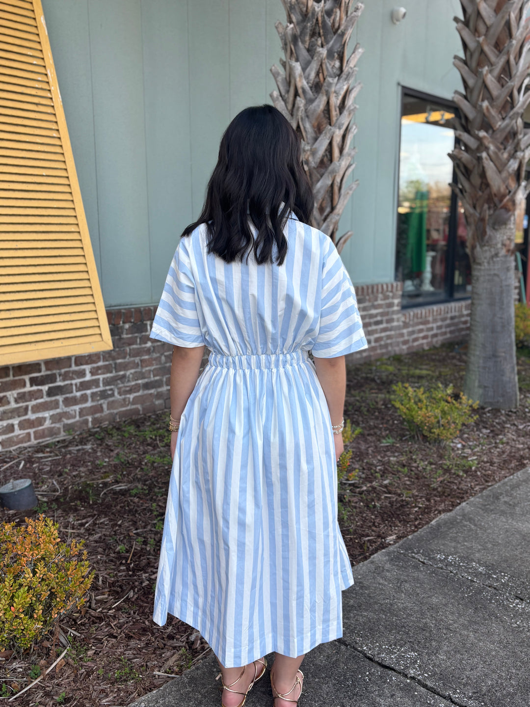 Everyday Routine Striped Midi