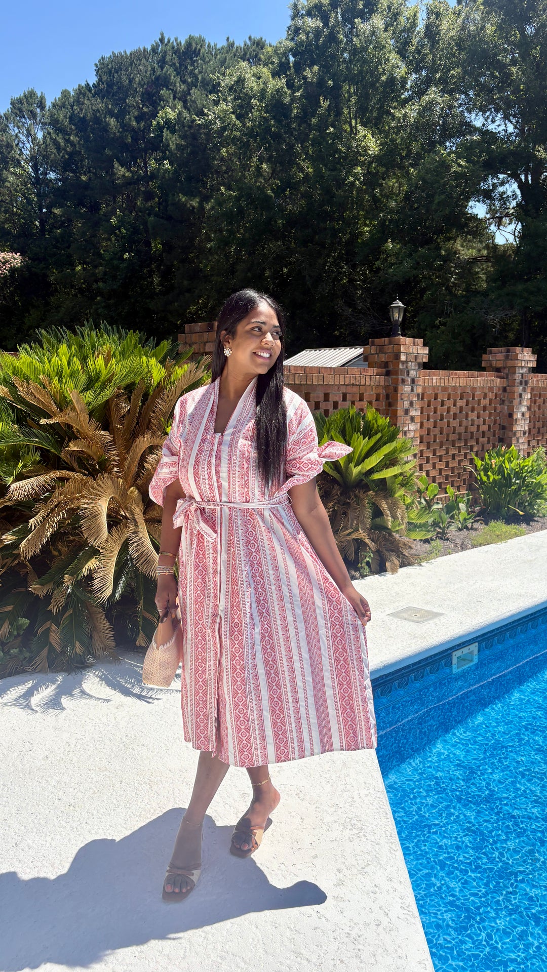 Crimson Weave Midi