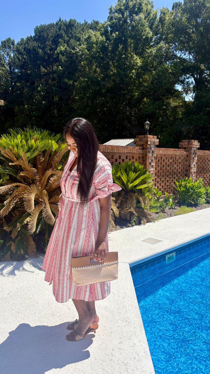 Crimson Weave Midi