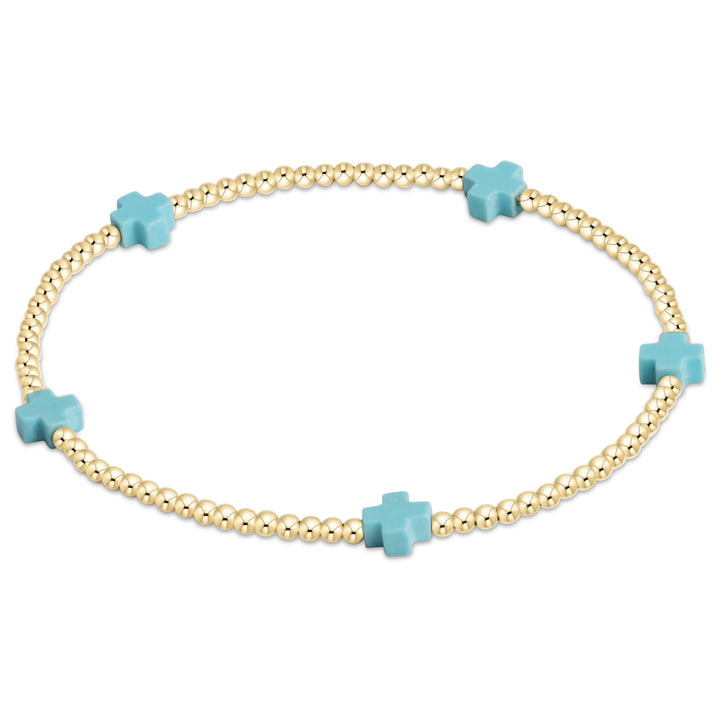 enewton egirl Signature Cross Small Gold 2mm Bracelet