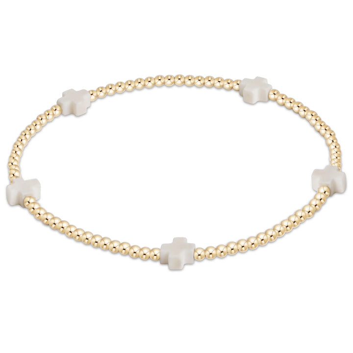 enewton egirl Signature Cross Small Gold 2mm Bracelet