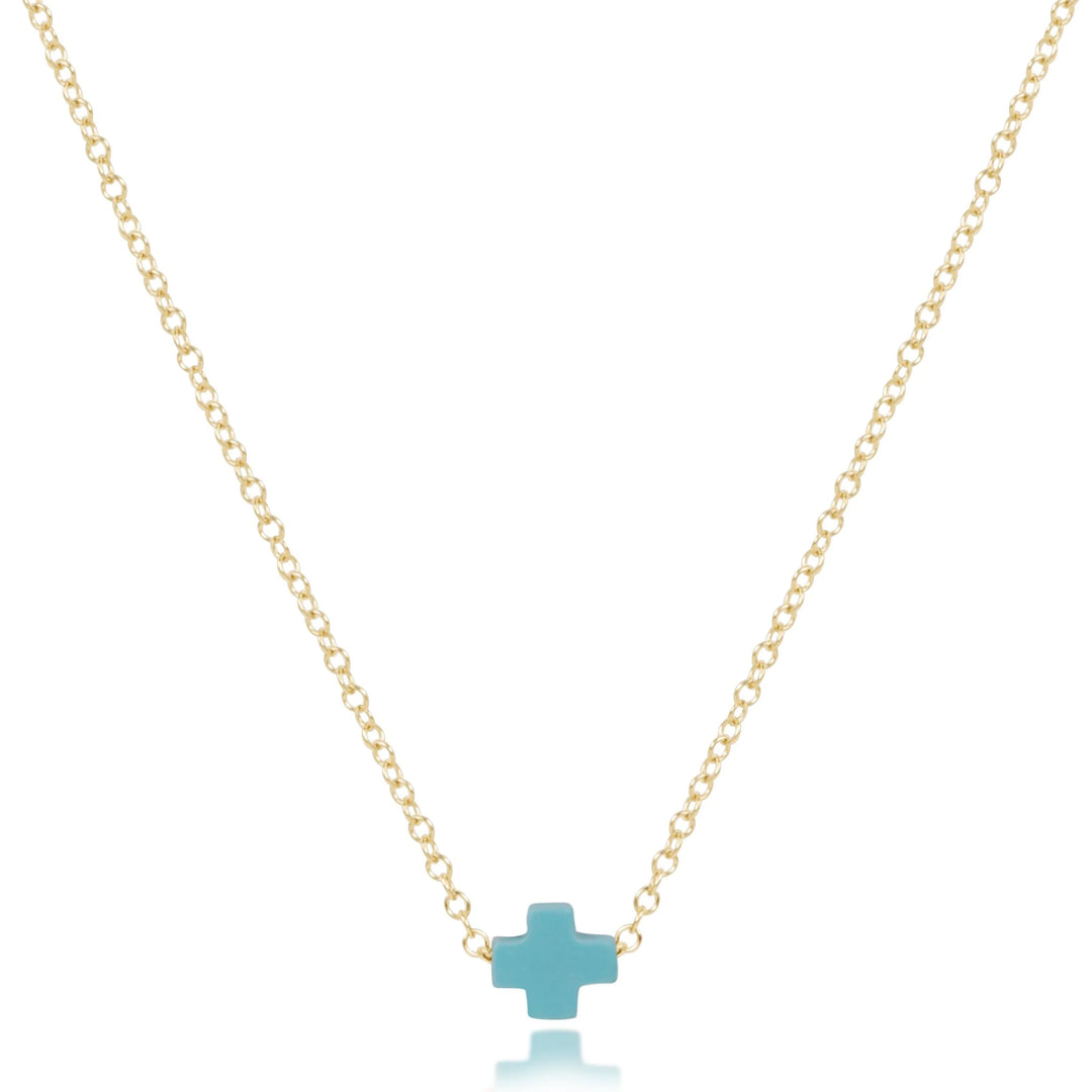 enewton egirl 14" Necklace Gold - Signature Cross Small