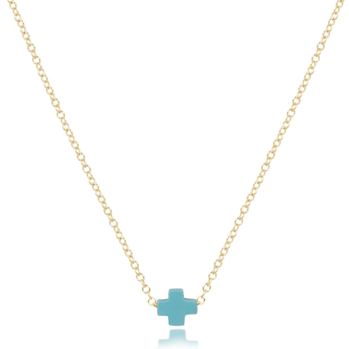 enewton egirl 14" Necklace Gold - Signature Cross Small