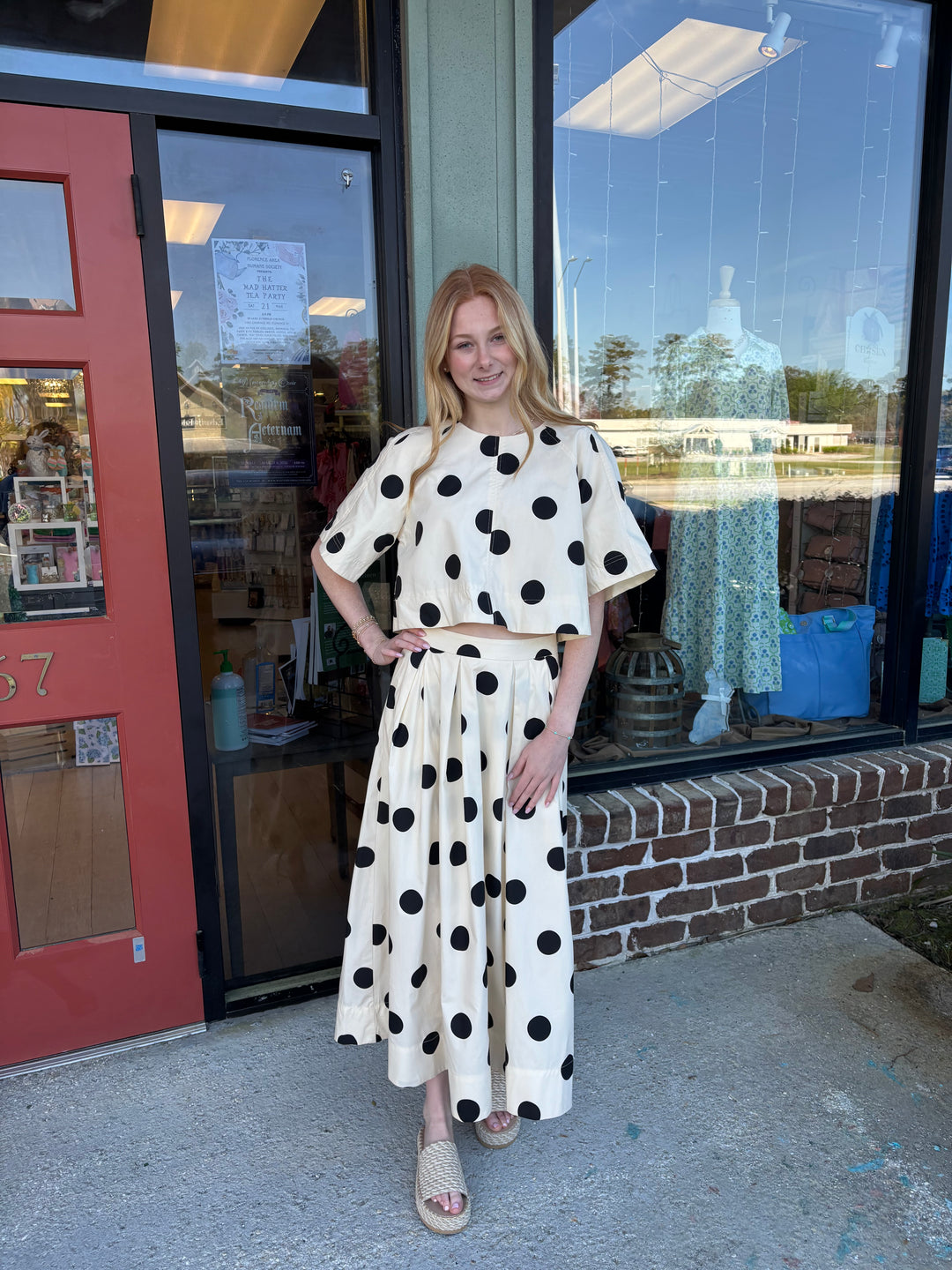 Polka Dot Fun Back-Tie Top