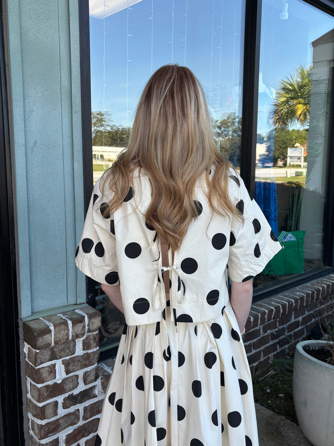 Polka Dot Fun Back-Tie Top