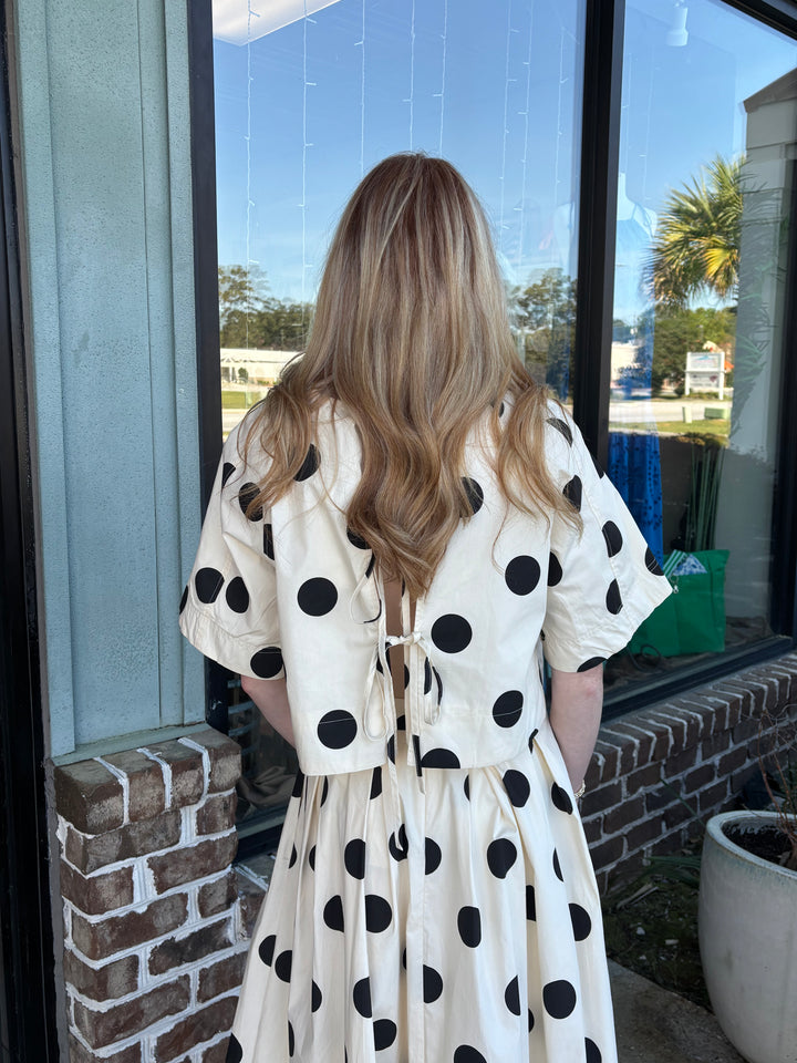 Polka Dot Fun Midi Skirt