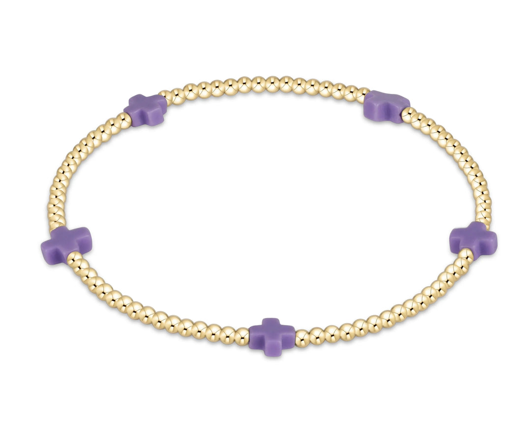 enewton egirl Signature Cross Small Gold 2mm Bracelet
