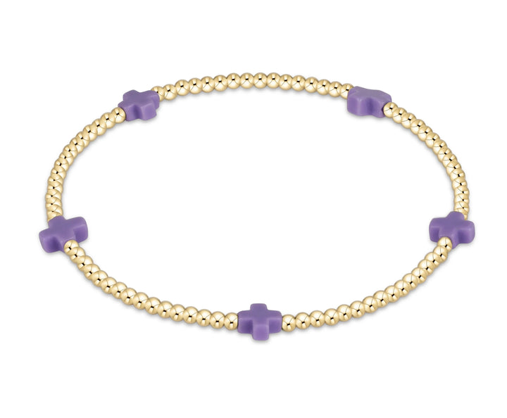 enewton egirl Signature Cross Small Gold 2mm Bracelet