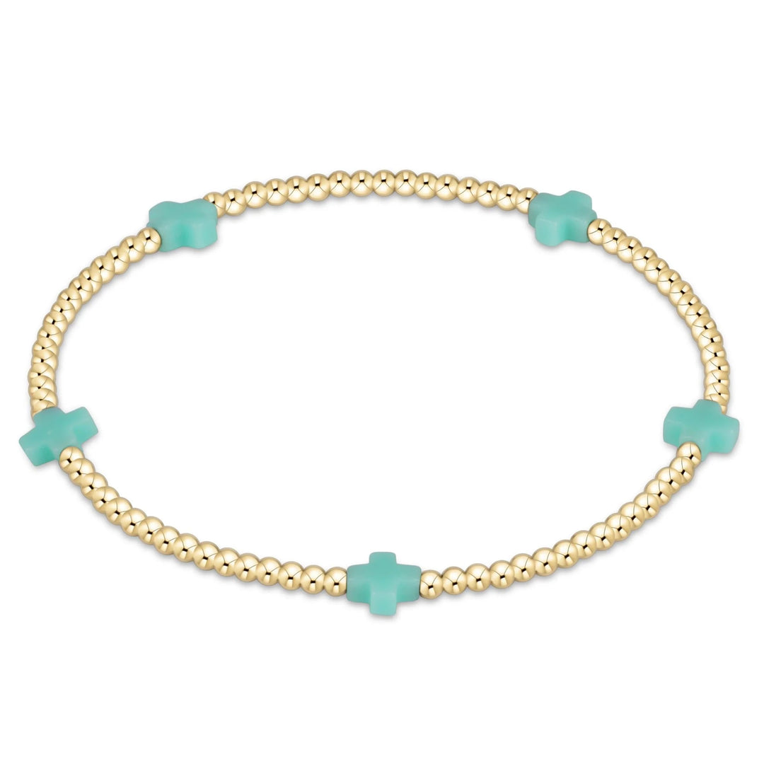 enewton egirl Signature Cross Small Gold 2mm Bracelet