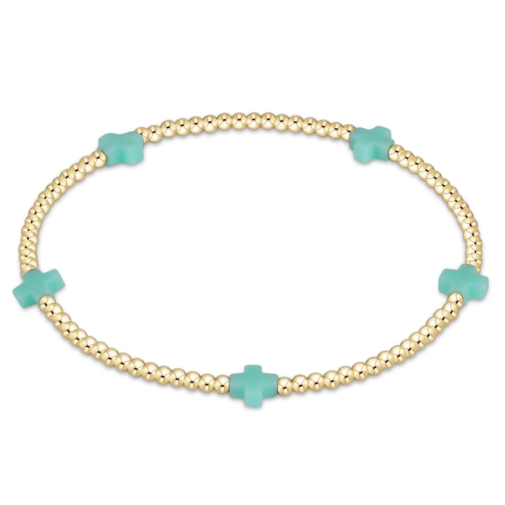 enewton egirl Signature Cross Small Gold 2mm Bracelet