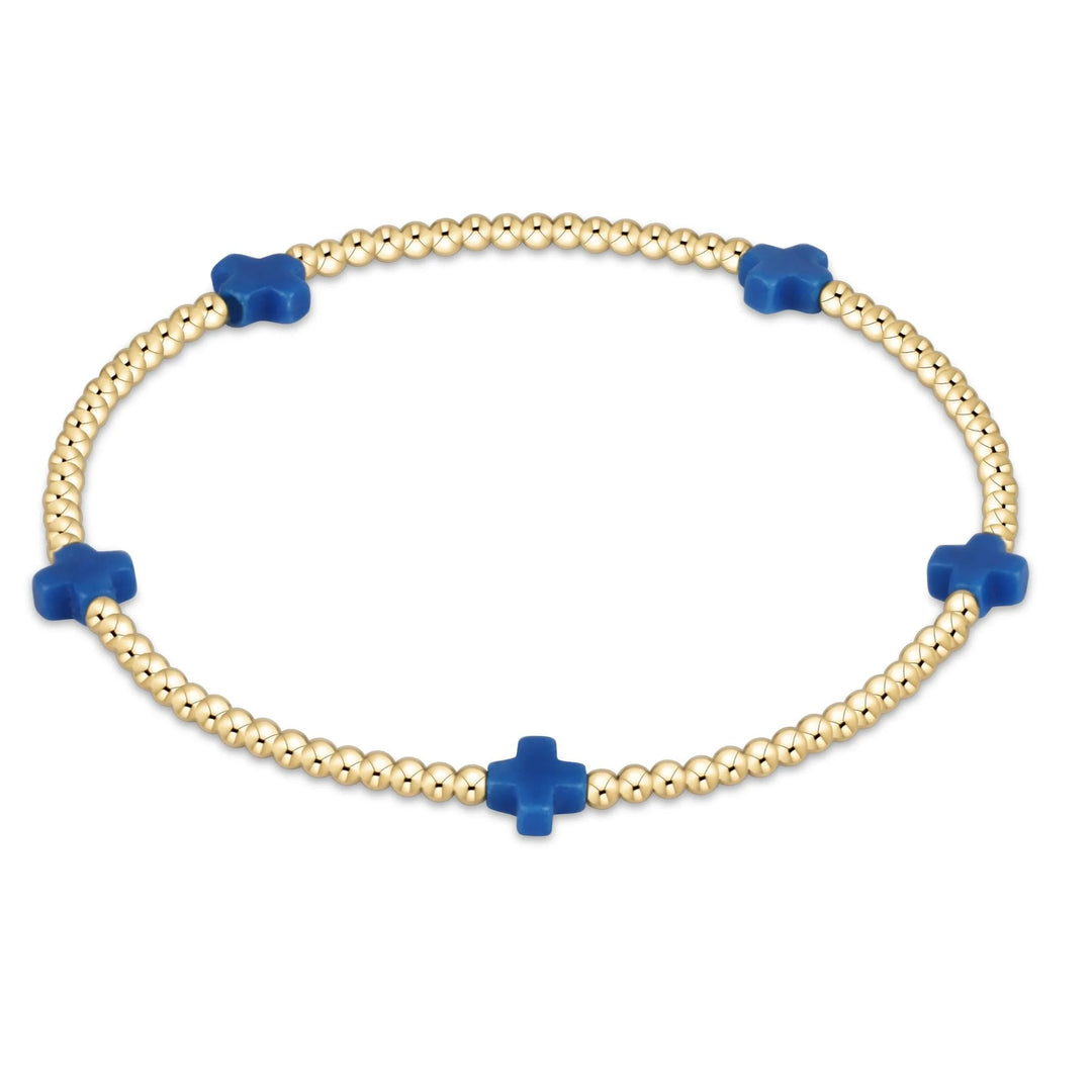enewton egirl Signature Cross Small Gold 2mm Bracelet