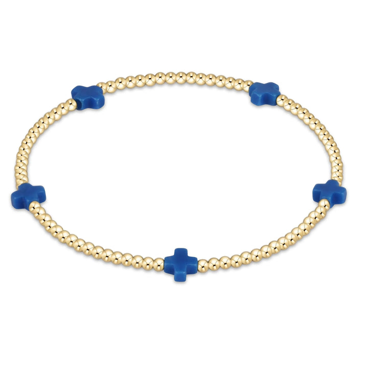 enewton egirl Signature Cross Small Gold 2mm Bracelet