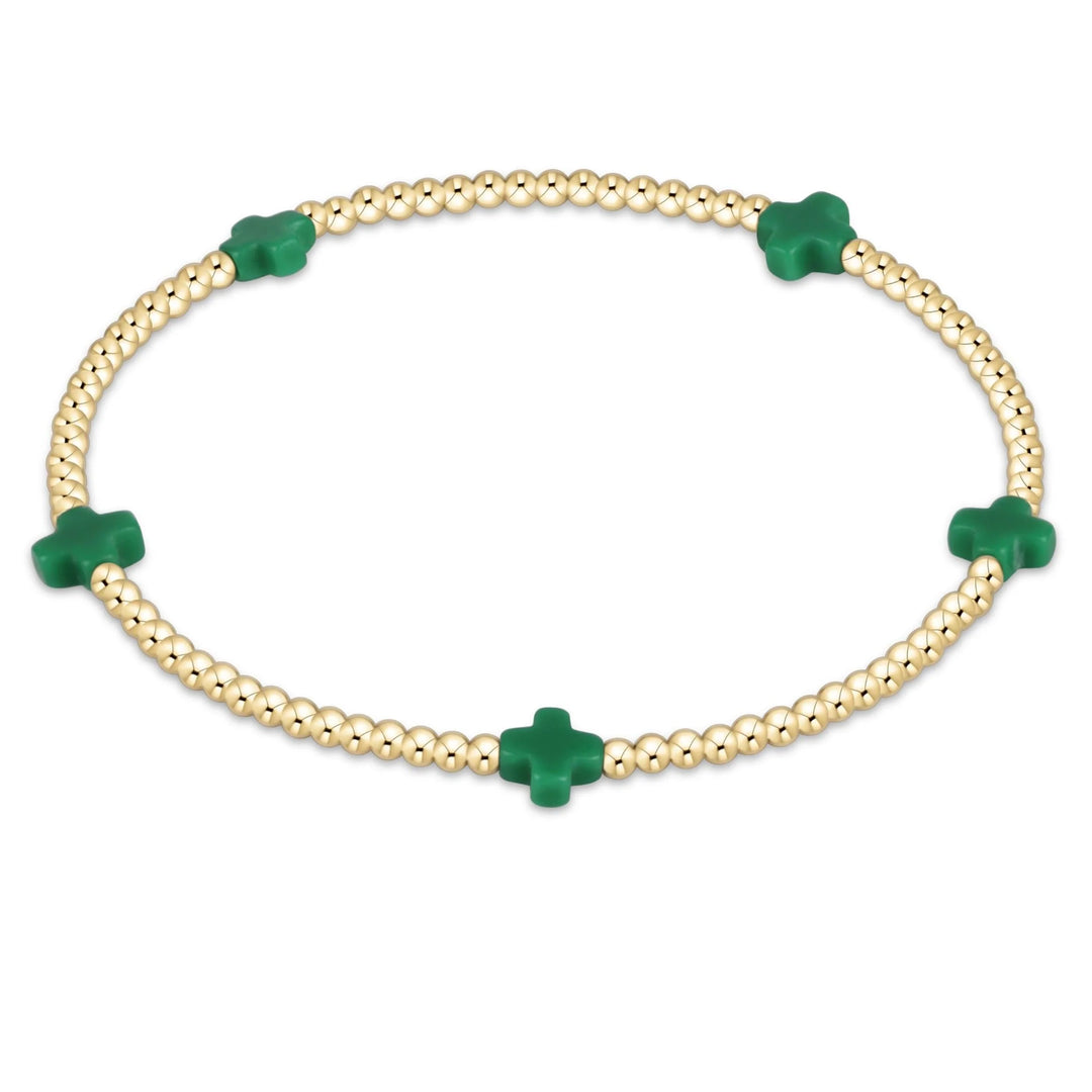 enewton egirl Signature Cross Small Gold 2mm Bracelet