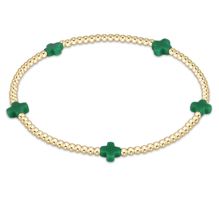 enewton egirl Signature Cross Small Gold 2mm Bracelet