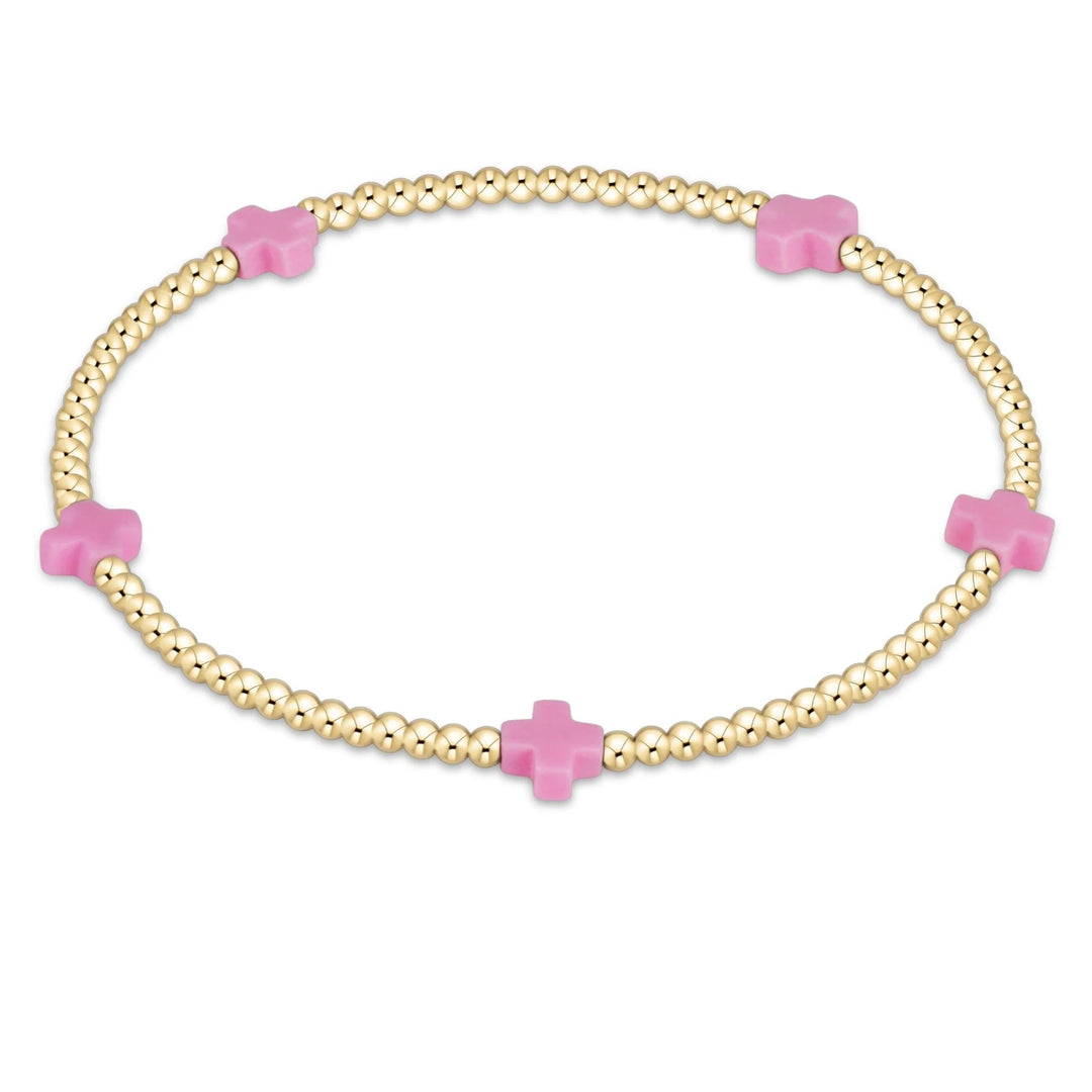 enewton egirl Signature Cross Small Gold 2mm Bracelet