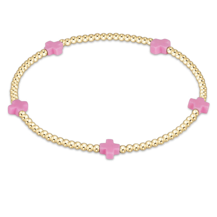 enewton egirl Signature Cross Small Gold 2mm Bracelet