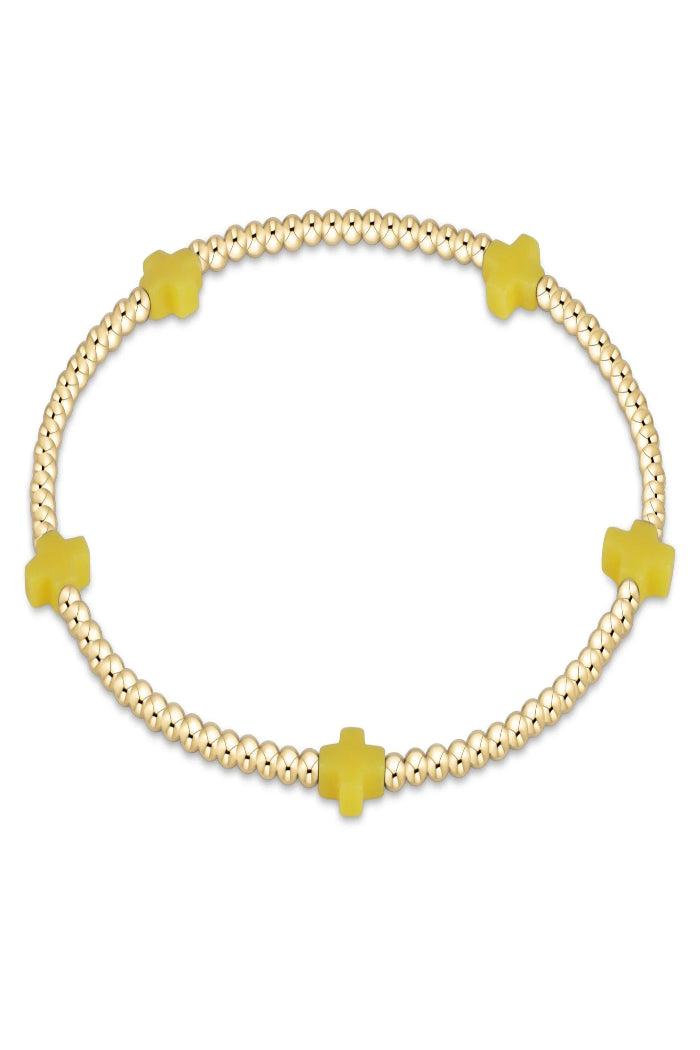 enewton Signature Cross Small Gold 2mm Bracelet