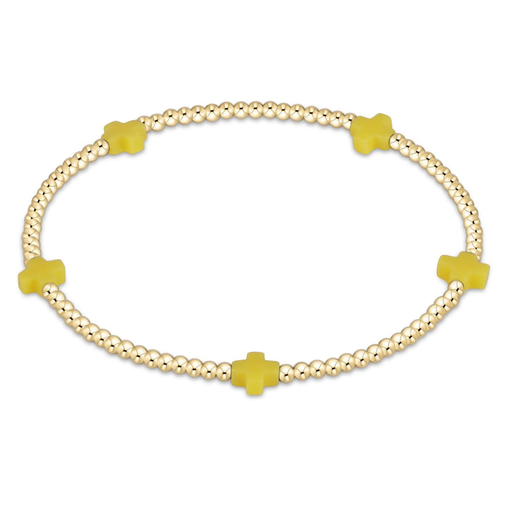 enewton egirl Signature Cross Small Gold 2mm Bracelet