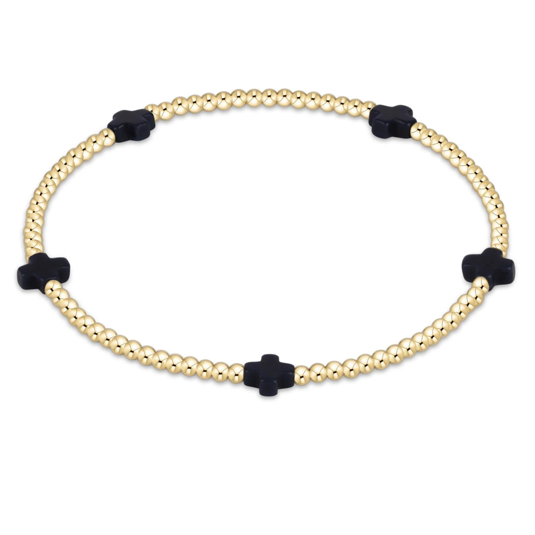 enewton egirl Signature Cross Small Gold 2mm Bracelet