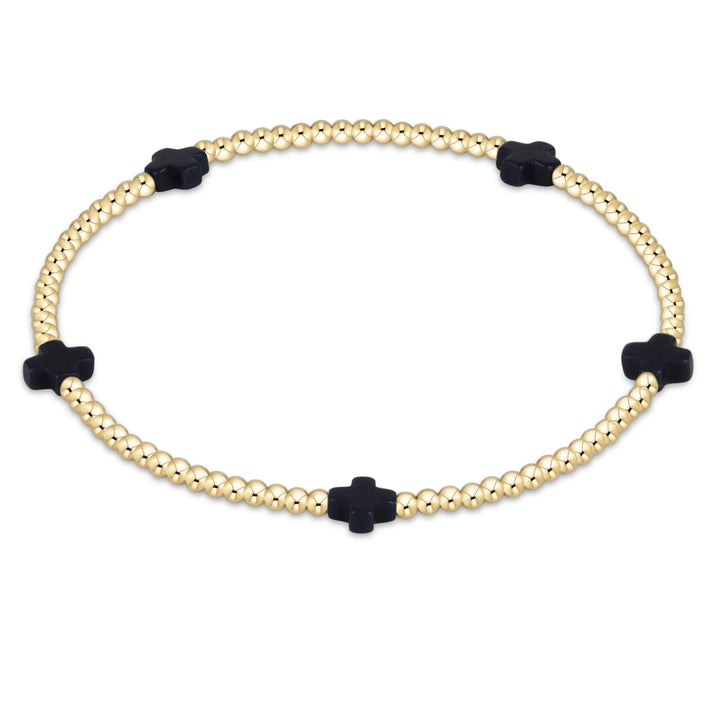 enewton egirl Signature Cross Small Gold 2mm Bracelet