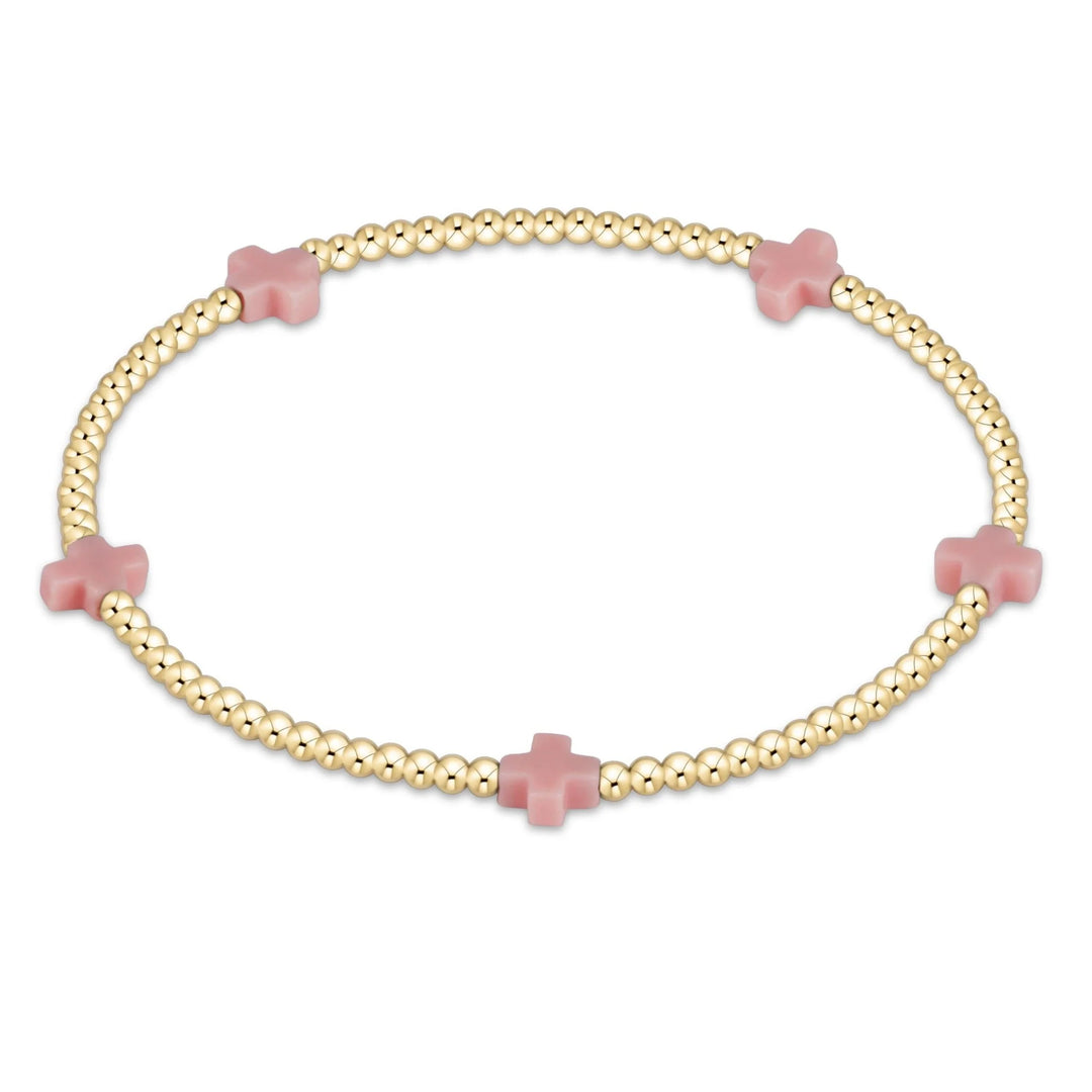 enewton egirl Signature Cross Small Gold 2mm Bracelet