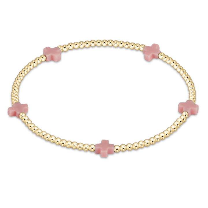 enewton egirl Signature Cross Small Gold 2mm Bracelet
